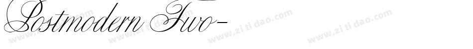 Postmodern Two字体转换